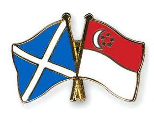 Flag Pins Scotland Singapore