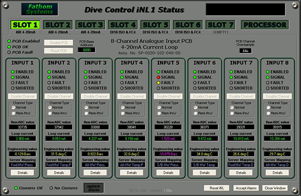 iNL Analogue Input GUI
